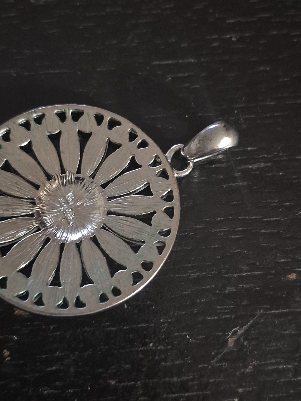 Sterling Silver Abalone Shell and Blue Crystal Pendant-Lia Sophia - Picture 7 of 7